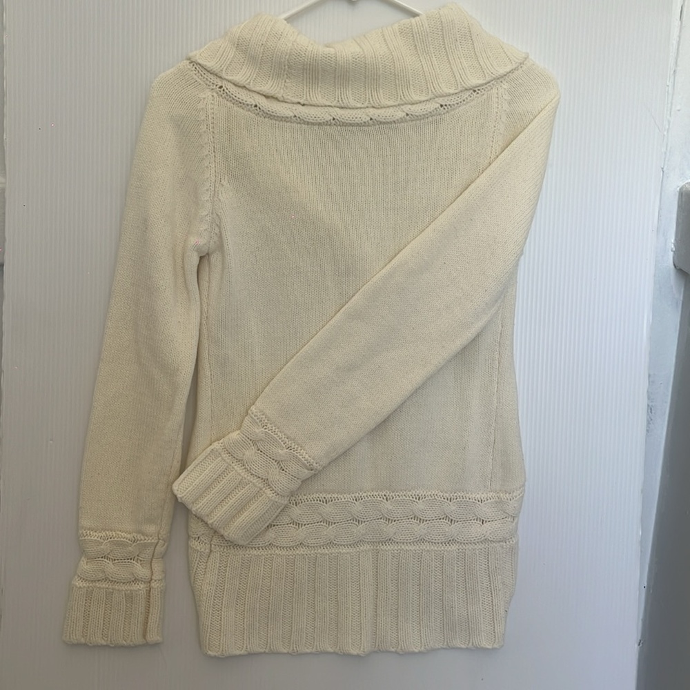 PINK  ROSE Ruffle Sweater Cardigan COLOR IVORY SIZE‎ Small - Picture 7 of 12